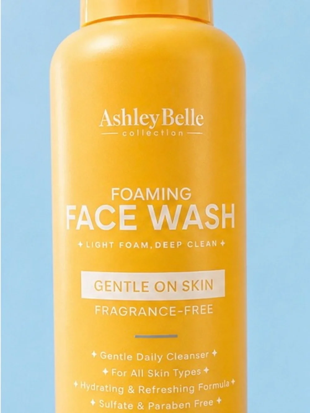 Gentle Foaming Face Wash & Mango Papaya Hand Sanitizer — Yellow